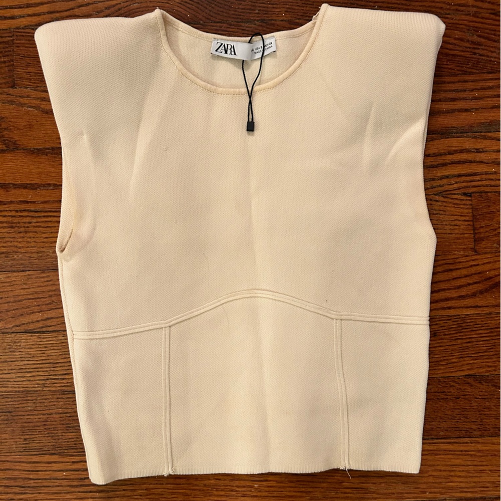 Zara tan knit top
